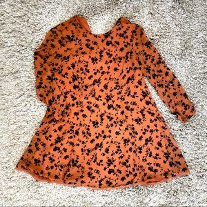 Reposh - Kimchi Blue Anthropologie cute burnt orange floral dress